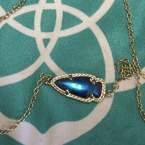 Kendra Scott Blue Arrow adjustable necklace - gold